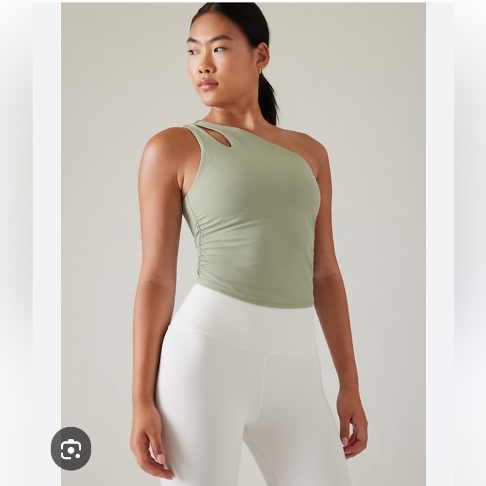 Athleta Transcend Aysm Tank | Fern Green Size XS
One-Shoulder Women's Top